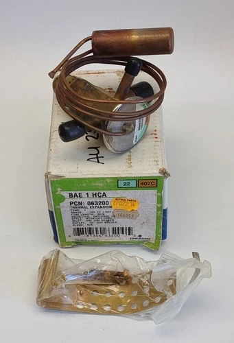Emerson BAE 1 HCA 063200 1 Ton Thermal Expansion Valve R22 407C 3/8" In 1/2" Out