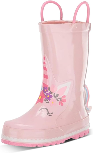 Rain Boots with Pull on Handles for Toddlers and Kids - Premium Waterproof Boots - Picture 6 of 12