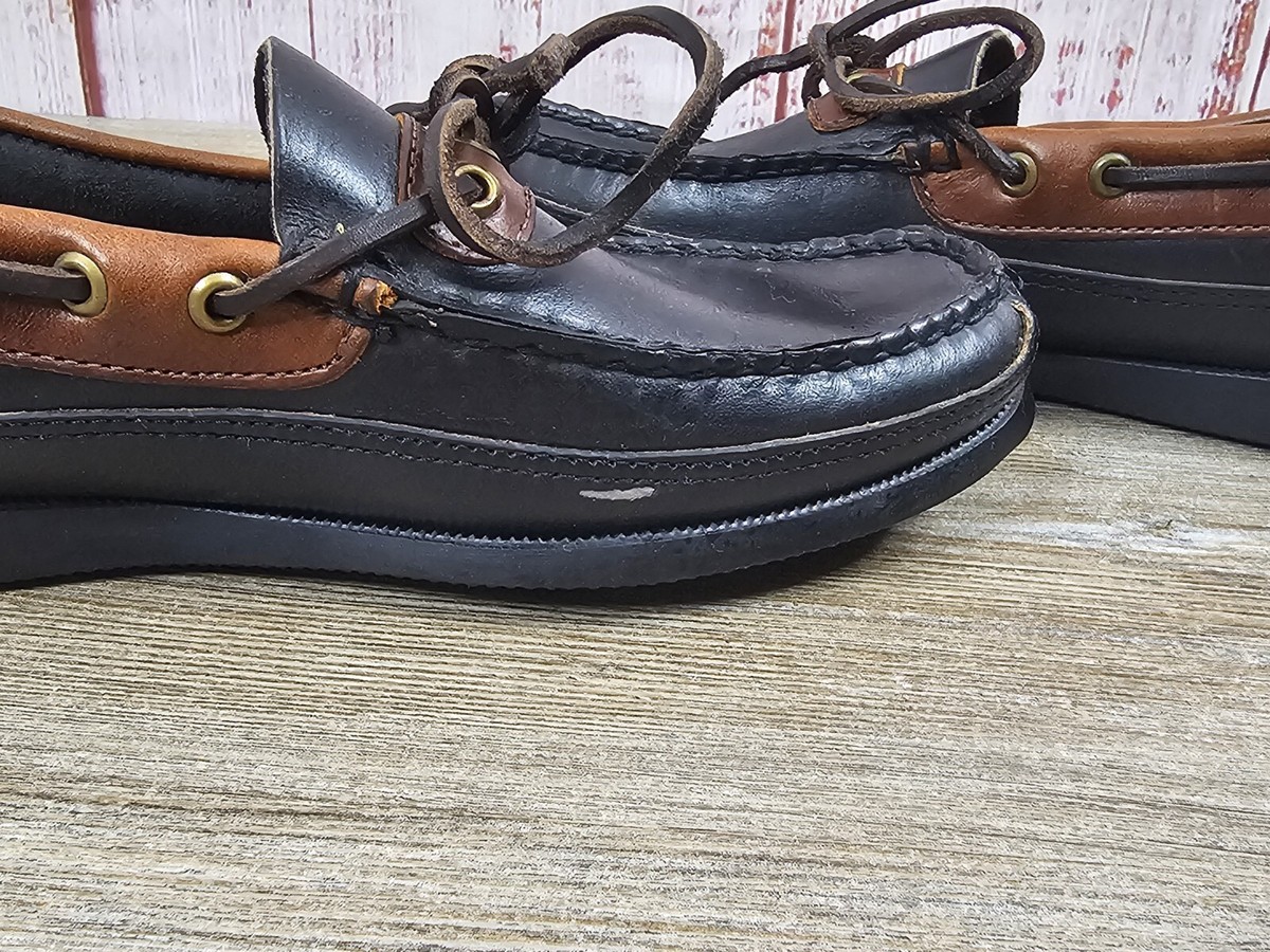 VTG SEBAGO Campsides Mens 7.5M Slip-on Loafers Boat Leather