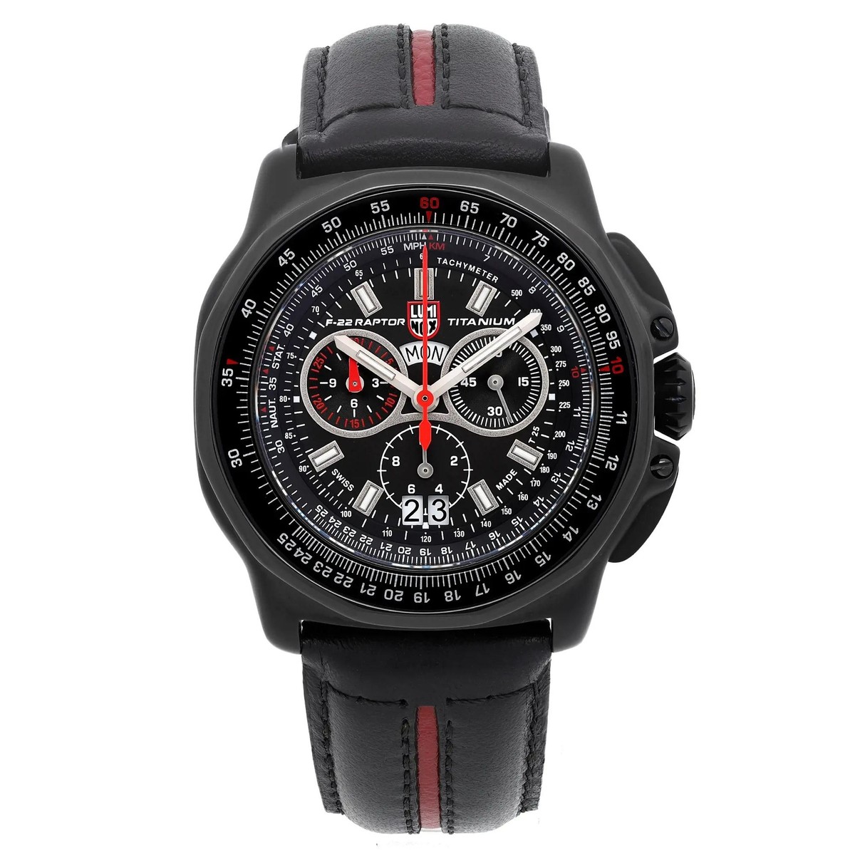 Luminox F22 Raptor 44mm Chronograph Titanium Black Dial Luminox F22 Raptor 44mm Chronograph Titanium Black Dial