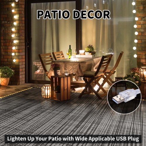 Outdoor Rug Carpet 8X10 Ft for Patio RV Camping with Led Strip Lights Waterproof - Picture 4 of 11