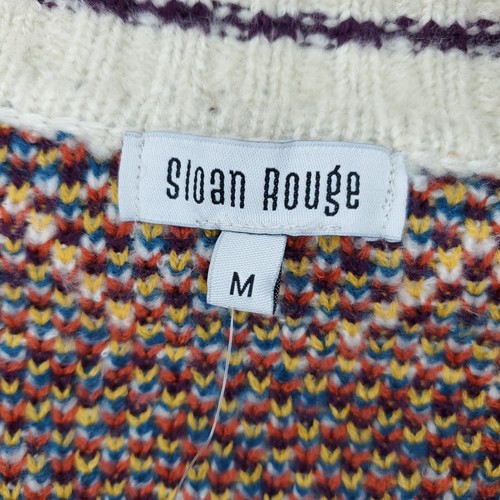 Sloan Rouge Sweater Jacket Womens Medium Multicolor Aztec Acrylic Full Zip - Picture 5 of 9
