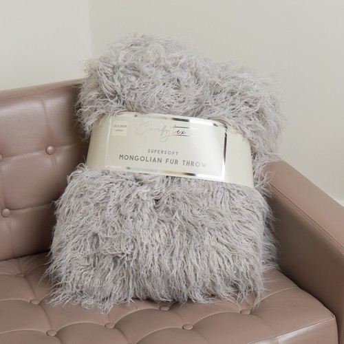 LUXURY MONGOLIAN FAUX FUR REVERSIBLE SHERPA TEDDY FLEECE BED SOFA THROW BLANKET - Picture 12 of 44