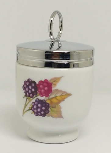 De colección Royal Worcester Huevo Coddler Melocotón Bayas Patrón Hecho en Inglaterra - Imagen 2 de 4
