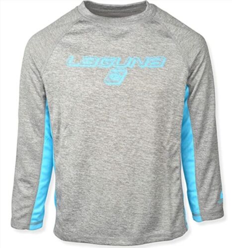 LAGUNA Kids Medium Long Sleeve Loose Fit Rash Guard Swim Sun Tee Shirt UPF 50+
