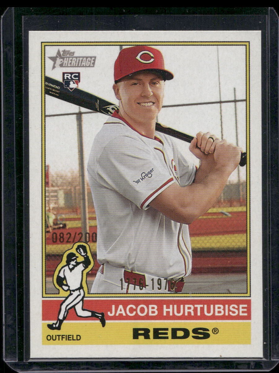 2025 Topps Heritage Jacob Hurtubise RC Bicentennial 082/200 Cincinnati Reds #124