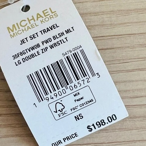 Cartera mediana de cuero/PVC Michael Kors MK Ayden opción billetera nueva con etiquetas rosa - Imagen 9 de 31