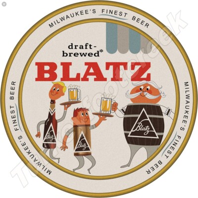 BLATZ BEER  18'' ROUND METAL SIGN