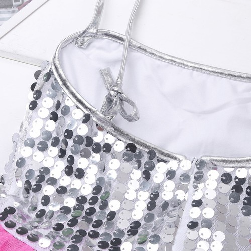 Girls Kids Ballet Tutu Dress Sequined Modern Jazz Dance Outfit Costume Dancewear - Imagen 60 de 92