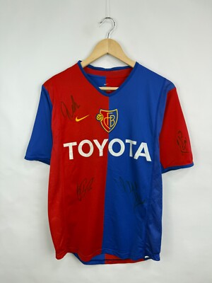 🇨🇭 Vintage 00s Nike Basel With Autographs Jersey Soccer T