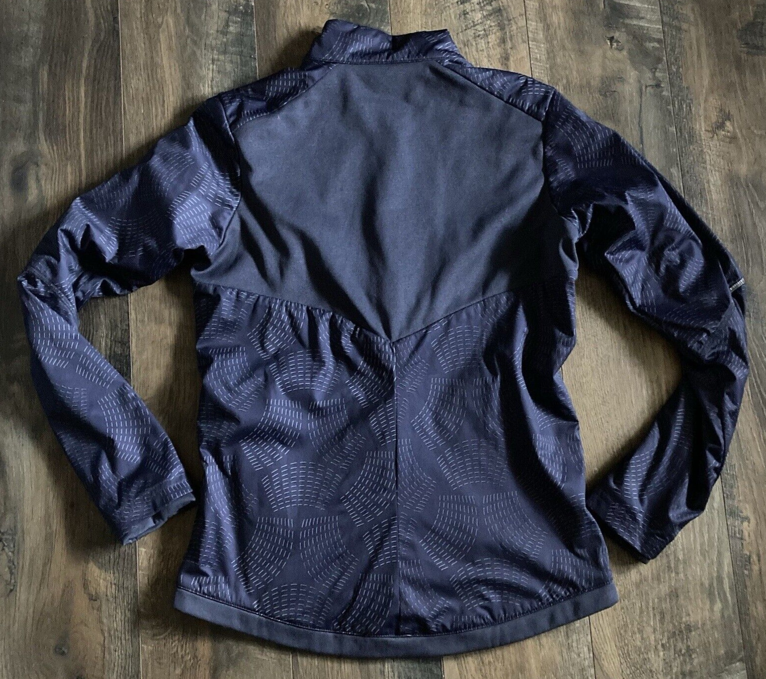 Giacca da corsa Salomon donna taglia S viola scuro stampa vento agile calda full zip