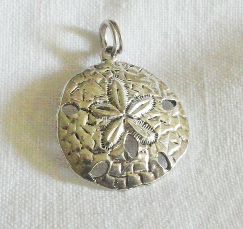 Vintage Sterling Silver Die-Cut Starfish Sand Dollar Pendant Charm