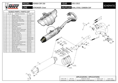 Tubo De Escape Completo MIVV Stronger Inox para Honda Crf 250 2011 > 2012 - Imagen 4 de 4
