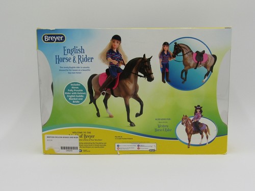 Breyer Classics Collection #61114 English Horse and Rider Blonde Girl Brown Pony - Picture 6 of 24