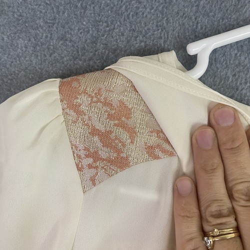 Anthropologie HD in Paris Blouse Womens Small Ivory Elinor Top Ruffle 3/4 Sleeve - Bild 5 von 14