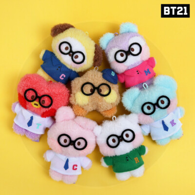 BTS BT21 Official Goods mini minini PREPPY PLUSH KEYRING + Tracking Number