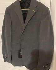 Jennis & Warmann 3 piece tweed lined suit trousers waistcoat jacket blazer 44