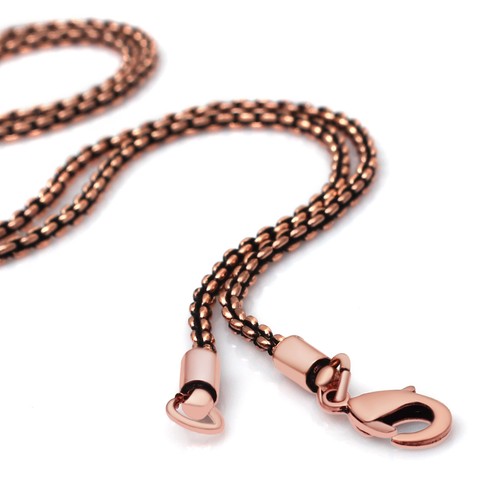 Pure Copper Oxidized Rope Chain Necklace Copper Chain NecklaceChain Thickness 3m - Picture 4 of 5