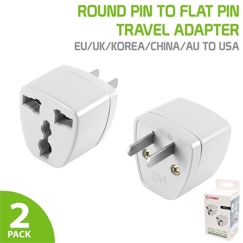 Cellet Travel Power Adapter to Convert China, UK, AU, EU to US Plug Socket - Picture 1 of 8