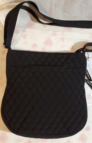 VERA BRADLEY Trio Zip Hipster CLASSIC BLACK Crossbody Purse Bag Microfiber $95 - Picture 2 of 4