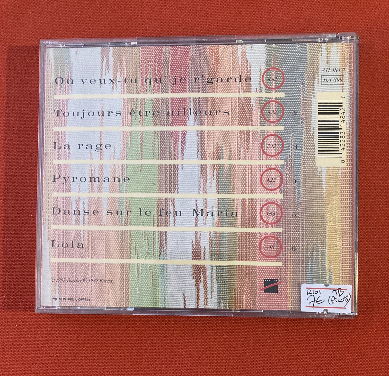 Noir Désir Où Veux Tu Qu Je R Garde Titres NOIR DÉSIR OÙ VEUX TU QU'JE R'GARDE 1989 TRÈS BON ÉTAT CD 42283148420 | eBay