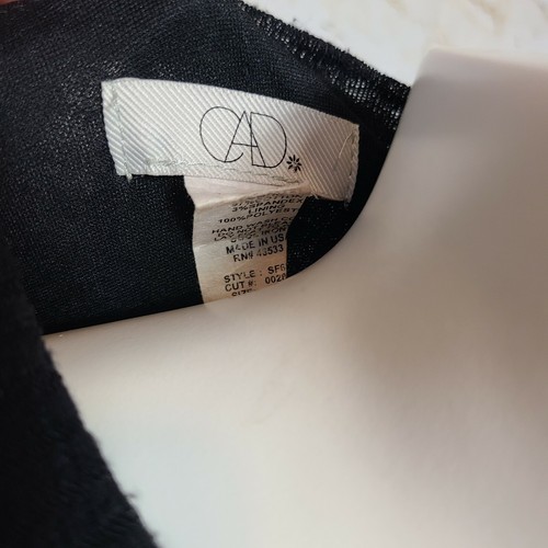 Vestido ceñido al cuerpo CAD para mujer negro elástico acanalado manga campana talla grande L cuello alto - Imagen 12 de 12