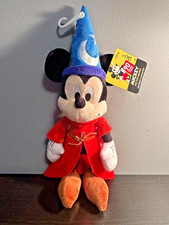 Mickey Mouse Fantasia Sorcerer Plush Stuffed Toy Wizard Hat Disney Store 15"