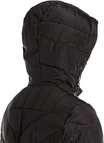 NWT Madden Girl Womens Winter Jacket Long Chevron Puffer Black 3X Tall $200 E167 - Picture 2 of 2