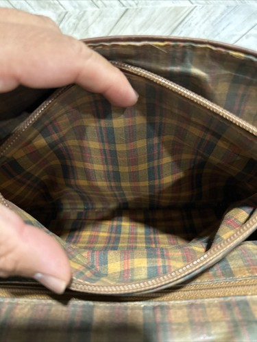 THE BRIDGE VTG Brown Leather Saddle Satchel Shoulder Messenger Bag Made In Italy - Picture 17 of 18