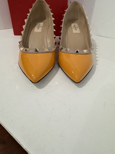 Valentino Garavani Orange wedges Sz 37 NEW - Picture 2 of 9