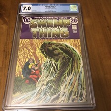 Swamp Thing #1 (DC Comics October-November 1972) WHITE PAGES CGC 7.0 Beautiful!