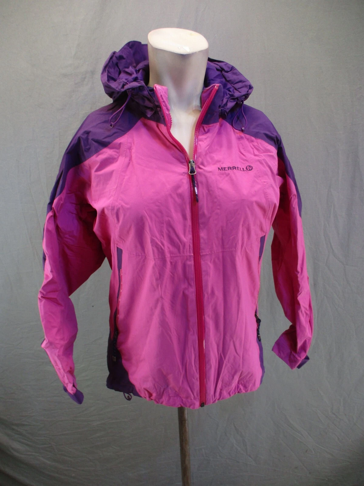 merrell full zip stand collar pocket windbreaker jacket