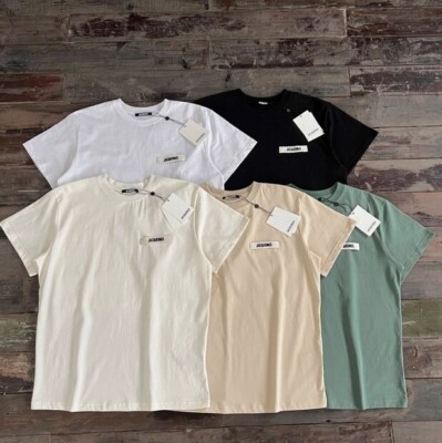 Points de vente T-shirt manches courtes col rond ample et polyvalent imprimé unisexe neuf