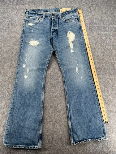 Hollister Boomer Original Bootcut Jeans Mens 31x30 Medium Distressed Wash - Picture 6 of 14