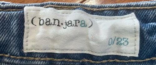 ban jara Jean Straight Leg Jeans Peal/beads Accent Boho Dress Casual Women 23/W - Bild 5 von 6