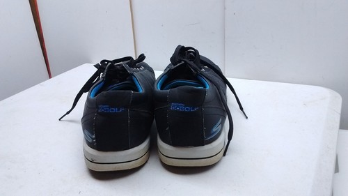Skechers Men 12M 45.5 Black Leather Canvas Go Golf Drive Spikeless Sneaker Shoes - Picture 3 of 9