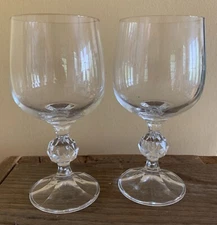 Pair of Wine Claudia by IMPORT ASSOC 5 3/4" Plain Bowl, Ball-Like Element In Ste