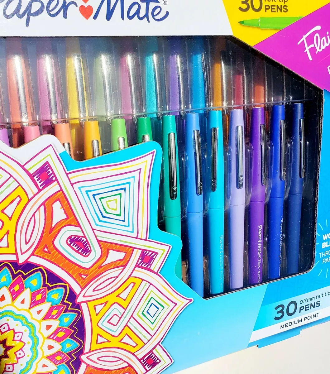 Flair! 30ct Felt Tip Pens Medium - Paper Mate