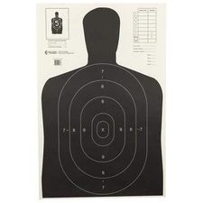 Action Target B-27E Economy Target 23"x35" 100/Box Black Silhouette for Shooting