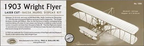 Krick GUILLOW'S Wright Flyer 1:20 Modello In Legno / gu1202 - Immagine 3 di 3
