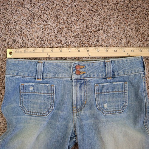 Vintage Abercrombie & Fitch Flare Leg Stone Wash Low Rise Jeans Size 2 Waist 30" - Imagen 13 de 17