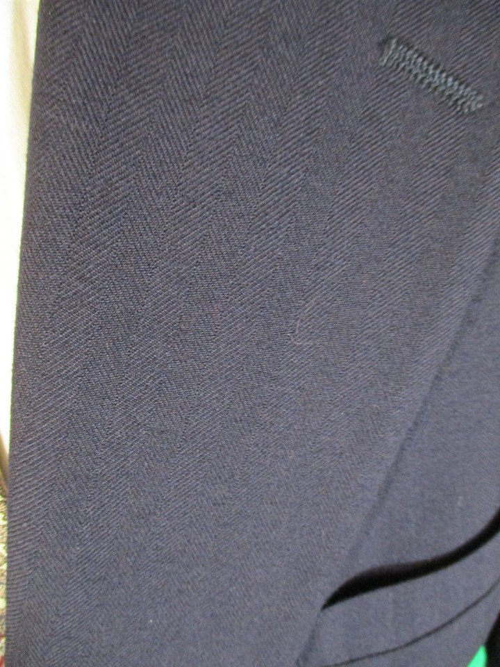 Brooks Brothers Mens Navy Herringbone 2 Btn Flannel Wool Suit 46R USA