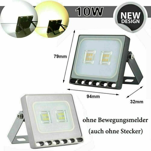 LED Fluter mit Bewegungsmelder/Stecker 10W 20W 30W 50W 100W 500W Außen Strahler - Bild 13 von 120