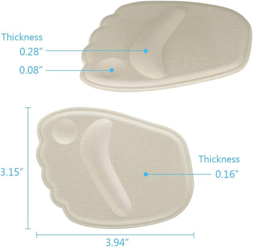 Dicken Ball von Fußkissen, 2 Paar Anti-Rutsch-Gel Metatarsale Fuß Pads Blister P - Bild 2 von 5