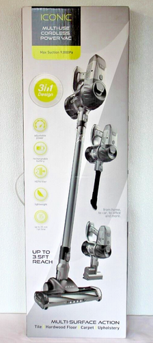 Iconic Multi-Use Cordless Power Vacuum | 3-in-1 | Turbo | Gray | Model 8791JCP - Picture 1 of 9
