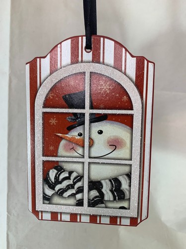 Wood Snowman Merry Christmas Ornament Decorations By Youngs NEW - Picture 16 of 19