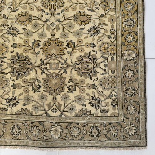 Vintage Hand Knotted Wool Oushak Rug, 3x11 Oriental Turkish Runner - Picture 9 of 10
