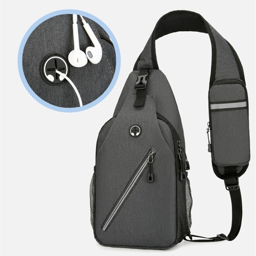 Men Chest Bag Pack Men Shoulder Crossbody Bag RFID Anti Theft Sling Chest Bag - Picture 10 of 29