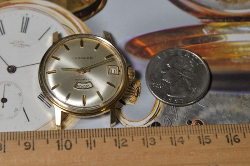 Vintage 60er Jahre Jubiläum Puw 1363 25J Automatik Herrenuhr --4 Reparatur - Bild 6 von 11