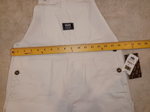 Vans Girl's XS Ground Work Shortall Marshmallow White Overalls --- VN000G8WFS8 - Picture 12 of 12